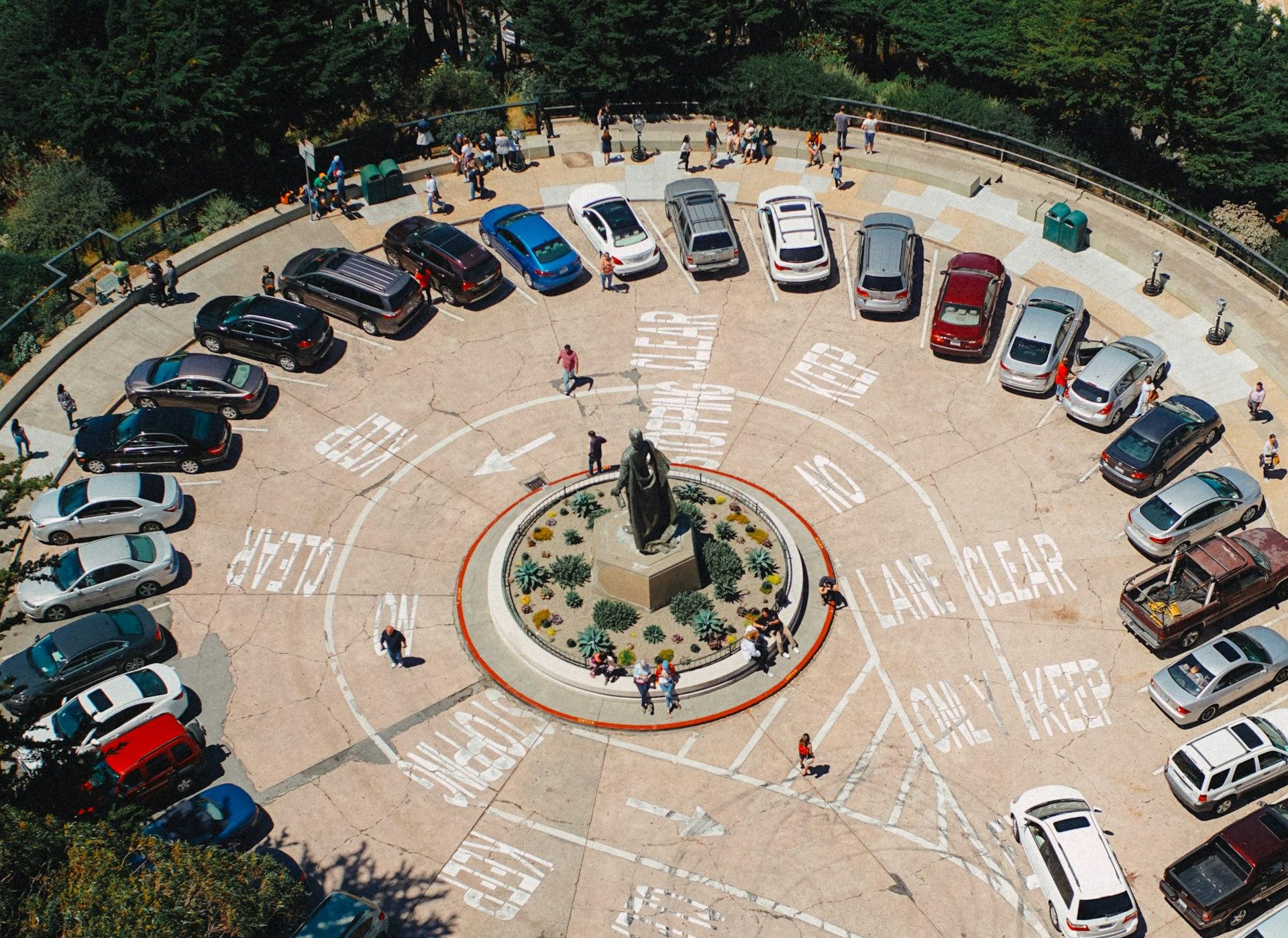 bird's-eye view photography of parked cars